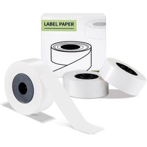 2 x Label Maker Tape, 15x7mm Thermal Tape for D30, White | 3 Rolls pack. Self-adhesive tape, great for gift, home, school and office labeling