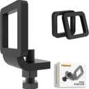 Wyckoff 2" Anti-Rattle Hitch Clamp with 2 Silencer Pads, Heavy Duty Steel Tightener & Hitch Stabilizer, Quieter Towing, for Bike Rack, Truck, SUV, RV Accessorie, Powder Coated for Corrosion Resistance (Matt Black)