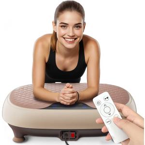 LEERCON Vibration Plate Exercise Machine with 20 Speeds, 330 Lbs Capacity Full Body Vibration Plate for Lymphatic Drainage - Calorie Tracking LED Display, Compact Home Fitness Equipment for Women