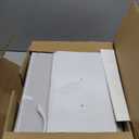 Somdot 5 Tier Bookshelf with Drawer, Tall Bookcase with Shelves, Bookshelf Desktop Organizer, Display Standing Shelf Units for Living Room, Bedroom, Study Room,White Leather