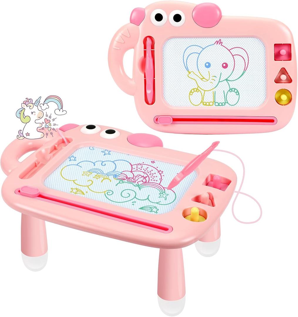 Toddler Girl Toys Age 1-2, Magnetic Drawing Board, Erasable Doodle Board Pad for Kids, Baby Early Learning Toys for 1 2 3 Year Old Girls, First Christmas New Year Birthday Gifts for Girls Boys