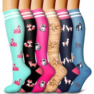 Amazon.com: Bluemaple 6 Pack Copper Compression Socks for Women and Men Circulation-Best Support for Medical, Running,Nursing,Athletic : Clothing, Shoes & Jewelry