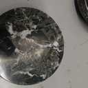 Gusto Nostro Black Marble Coasters Set of 8 - Modern Natural Stone Coasters for Drinks - Solid Marble Kitchen Accessories, Round Artisanal Stone Coaster for Kitchen Counter, Coffee Table, Countertop