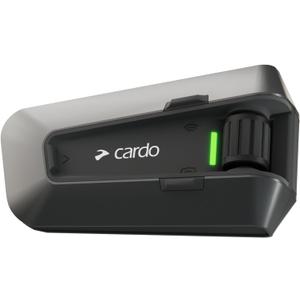 Cardo PACKTALK Edge Motorcycle Bluetooth Communication System Headset Intercom - Single Pack, Black