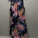 Jessica Howard Women's Sleeveless Printed Chiffon Shift Mini Dress size 10