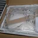 Snughome Clear Freestanding Dog Gate, 23.62" H Acrylic Pet Gate, 61.2" W