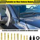 BFXM Black Spiral Bending Antenna, Waterproof Car Rubber Antennas, 7 Inch Auto Toppers Flexible Retrofit Antenna with Screw, Exterior Car Accessories for Car Radio AM FM for Trucks, Cars, SUVs