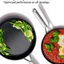 OXO Professional 8" and 10" Frying Pan Skillet Set, Hard Anodized Ceramic Nonstick Cookware PFAS-Free, Stainless Steel, Induction Suitable, Diamond Reinforced Coating, Dishwasher and Oven Safe, Black