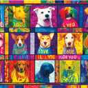 Puzzles for Adults 1000 Pieces Colorful Dog Portraits Jigsaw Puzzle, Adorable Pet Themed Puzzles for Adults (Colorful Dog)