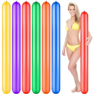 6 Pcs 59 Inch Pool Inflatable Sticks Colorful Inflatable Pool Noodles Stick Giant Blow up Pool Noodles PVC Float Outdoor Water Games Toy for Adult Swimming Pools Beach Lake Party, 6 Color