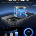 FNTCASE for iPhone 15 Pro Case: [Compatible with Magsafe] Translucent Matte Magnetic Phone Cover - Military Grade Drop Protection Shockproof Protective Cases - Black