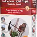 Simple Living Products Smart Ladderless Light Clips (Box of 25), White