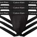 Calvin Klein Men's Cotton Stretch 3-Pack Jock Strap L Black