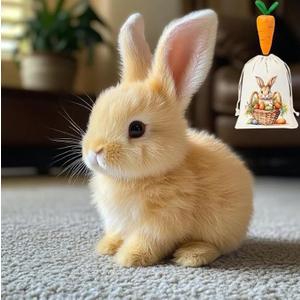 Hopping Bunny Toy,Easter Realistic Bunny Toy, Wiggling Ears, Twitching Mouth and Nose, My Realistic Bunny Toy for Kids (New Version)