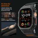 Spigen for Apple Watch Band, Lite Fit Pro Case and Strap Compatible with Ultra 3/2/1 49mm, Series 11/10 46/42mm, 9/8/7 45mm Durable TPU Cover with Lightweight Fabric Strap (Matte Black)