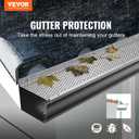 VEVOR Gutter Guard, 6 inch Width, Aluminum Leaf Filter DIY Gutter Cover, 26 PCS 104 ft Total Length, 0.157'' Hole Diameter & 0.02'' Thick Fits Any Roof or Gutter Type