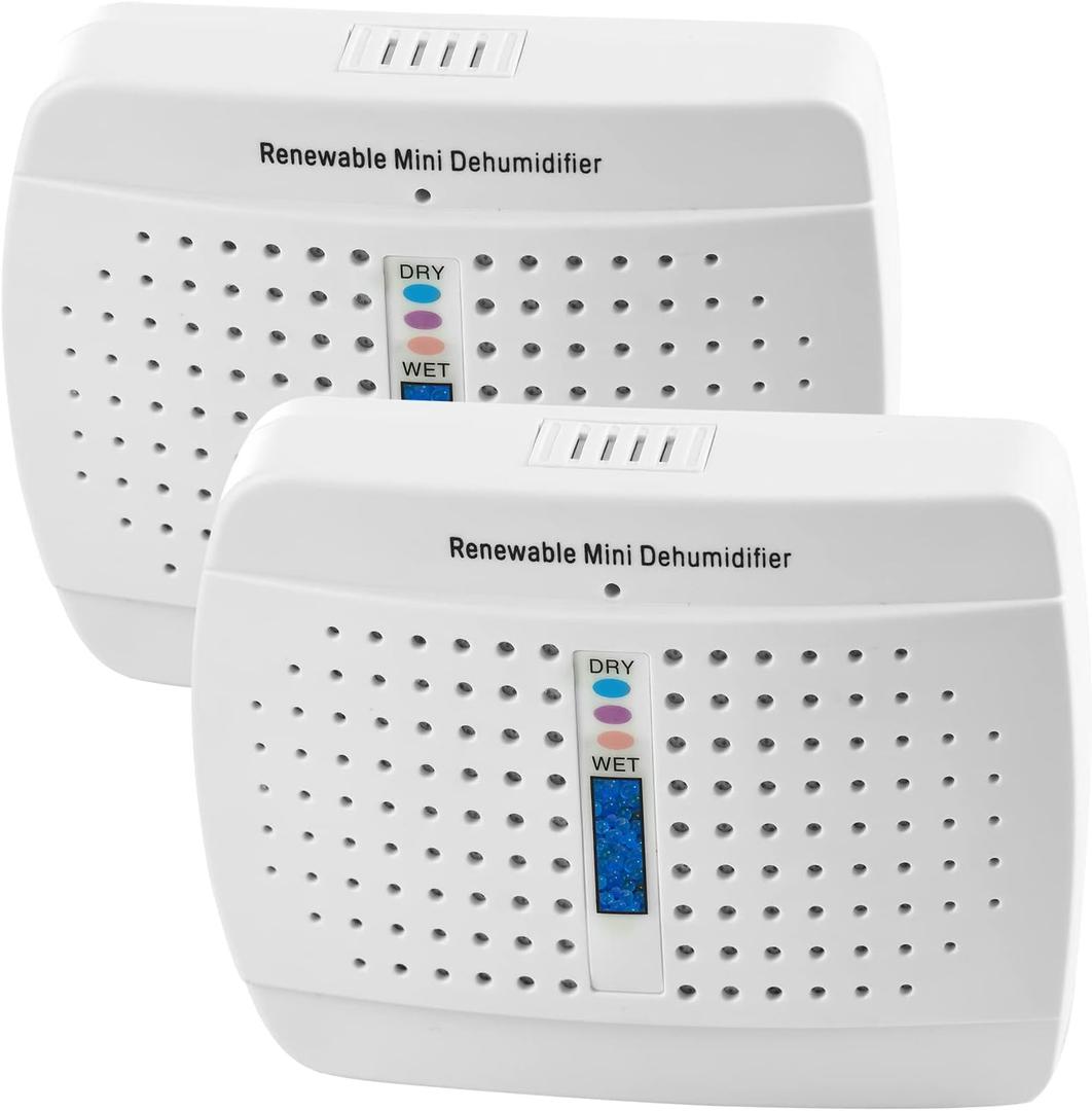 Rechargeable Small Dehumidifier, Moisture Absorber for Closed Spaces, Cabinet, Closet and Bathroom, Renewable Mini Dehumidifiers for Gun Safe, Rust Prevention