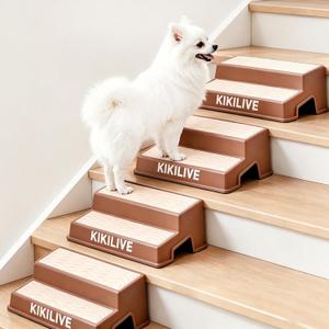 Dog Ramp for Stairs, 2-Step Non-Slip Pet Ramp for Small Dogs, 5.5" (4 Pack)