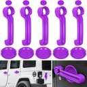 E-cowlboy Door Handle Cover Inserts+Tailgate Handle Cover+Recess Guard for 2007-2018 Jeep Wrangler JK JKU Sports Sahara Freedom Rubicon Unlimited Exterior Accessories (Purple 15PCS)
