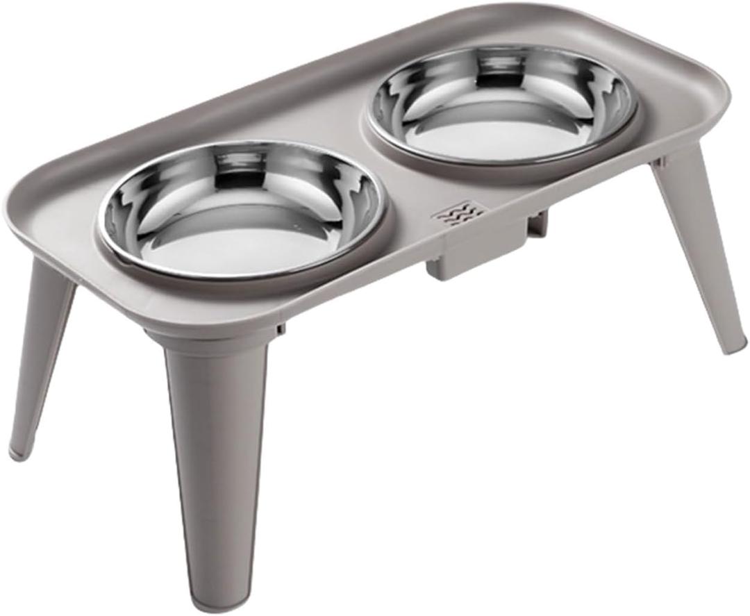 Pets Bowl,Elevated Stainless Dog Bowl with Neck Relief Feeder Eating Bowls Design with Base Stand for Large Breeds