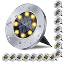 Solar Ground Lights, Waterproof Solar Garden Lights, Upgraded Outdoor Garden Waterproof Bright in-Ground Lights, Landscape Lights for Pathway,Yard,Deck,Lawn,Patio,Walkway (16 Pack Warm Light)