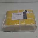 KASENTEX Queen Size Comforter Set with 2 Shams - Down Alternative Duvet Insert with Corner Ties, Reversible, Lightweight, Ultra Soft, Machine Washable, All-Season（Yellow/ Grey）