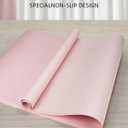 Leather Desk Pad Protector - 48 x 24 Computer Mat, Large Mouse Pad, Non-Slip, Waterproof PU Leather Blotter, Desk Cover for Office and Home (Light Pink)