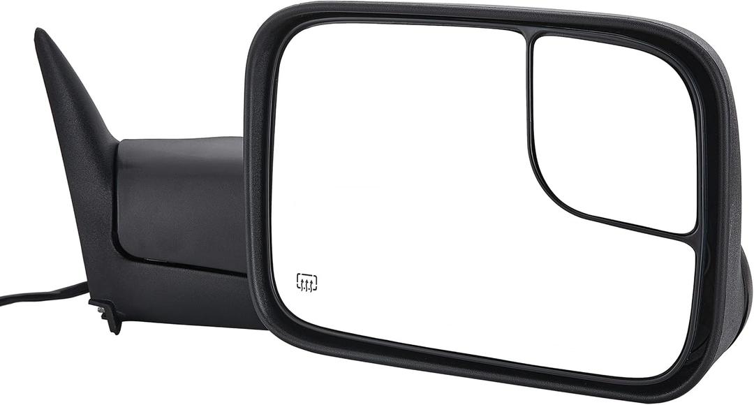Towing Mirror Replacement Fit for 1998 1999 2000 2001 DodgeRam 1500,Ram 2500 Ram 3500.Pickup Truck Power Heated Manual folding Side View Mirror Passenger Side