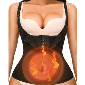 YADIFEN Waist Trainer Vest for Women,Zipper Corset Body Shaper for Tummy Control Neoprene Cincher Tank Top with Straps