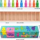Foleto Bottle Flip Challenge Game, Color Match Interactive Sorting Toy with 20 ABS Bottles, Dual-Mode Brain Training Game Portable Party Family Group Challenge