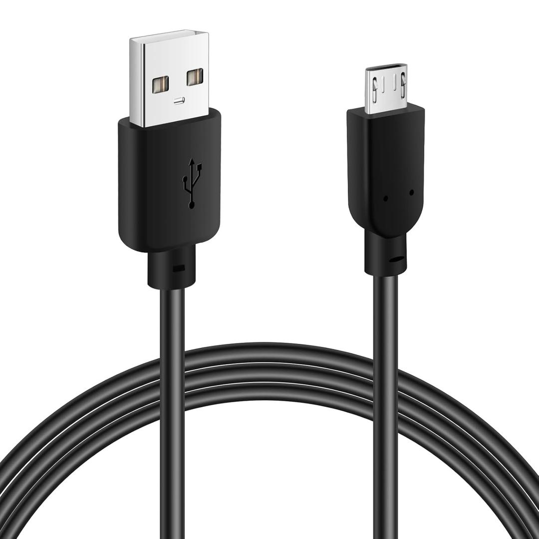 Micro USB Cable 0.5 Feet, 2.4A Fast Charging & Sync Android Charger, USB 2.0 A to Micro B 5-Pin Cord, Compatible with Samsung Galaxy S7 S6 Edge, Note 5 4, PS4, Kindle, Fire TV and More  Black