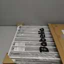 Babelio Baby Gate for Stairs, Kitchen & Doorways, 26-43" W 28" H No Bottom Bar| Easy Installation| One-Handed Operation| Auto-Close| Hardware Mount (Drill Needed) Safety Dog/Pet Gate Indoor (White)