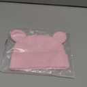 Duoyeree Baby Hat Newborn Hat Adorable Cotton Bear Ear Beanie Cap for Infant Girl Boy 0-6 Months Pink