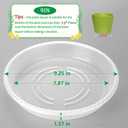 8 Pack of 9 Clear Plant Saucer Drip Trays, Plant Tray for Indoor and Outdoor Plants, Thicker & Sturdier & Durable Plastic Plant Saucers Plant Accessories Indoor
