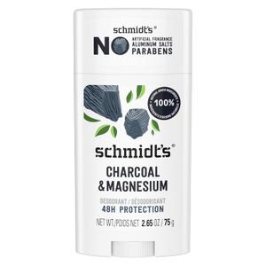 Schmidt's Aluminum-Free Vegan Deodorant Charcoal & Magnesium with 48 Hour Odor Protection, for Women and Men, Natural Ingredients, Cruelty-Free, 2.65 oz