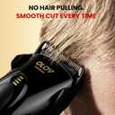 Hair Clippers for Men, Cordless Hair Clipper Kit, Adjustable 4 Length Setting, 2-Speed Settings, Replaceable Ceramic Blade Heads, Rechargeable Hair Clippers for Family (Black)