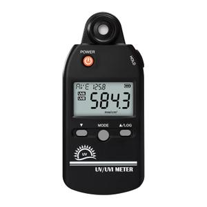 UV Meter, UV Index Meter, 280-400 nm Handheld Digital Radiometer UVA/UVB/UVI Meter, 0-5000 W/cm Measuring Range UV Light Detector for Reptiles