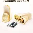 2 x 2-Pack Glass Clamp, Cucumis Adjustable Bright Zinc Alloy Glass Clip Clamp for Shower, Bathroom, Kitchen & Staircase Handrail (Gold)