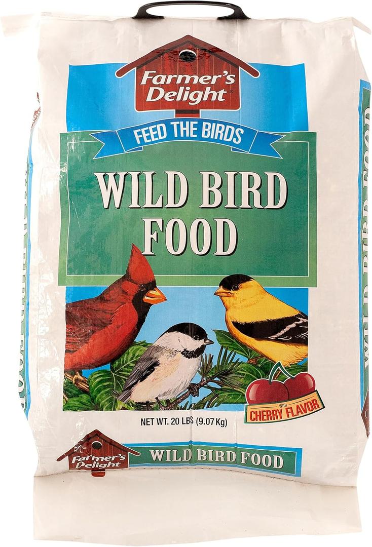 Wagner's 53003 Farmer's Delight Wild Bird Food with Cherry Flavor, 20-Pound Bag (EXP 09/21/26)