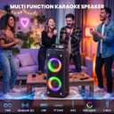 Party Speaker Bluetooth Wireless, Portable Karaoke Speaker with Microphone
Outdoor Speakers Bluetooth with RGB Lights, 12H Playtime, TWS Pair, Large Bluetooth Speaker for Backyard, Camping, Home Party