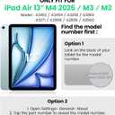 SEYMAC for iPad Air 13 Inch Case M4 / M3 / M2 (2026/2025 / 2024), Heavy Duty Shockproof Protective Case with Screen Protector, 360 Rotating Stand, Hand/Shoulder Strap and Pen Holder, Black