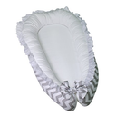 Lappi Baby Unisex Newborn Nest - Gray Chevron Baby Nest - 100% Cotton In Bed Bassinet