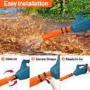 Leaf Blower Air Booster, Instantly Boosts Airflow, Turbo Nozzle Extension Boosts Speed & Power, Universal Fits All 2-4 in Circular Nozzle Blowers for Yard, Lawn, and Driveway Cleanup (Orange)