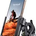 Lamicall Motorcycle Bike Phone Mount - [No Block Camera] [1s Lock] Bike Cell Phone Holder Clamp, Bicycle Scooter Handlebar Clip, for iPhone 17 16 15 14 Pro Max, Galaxy S25 S24 Ultra, 4.7-7" Phones (Black)