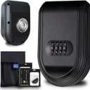 Magnetic Key Holder Under Car,Key Box with Combination Lock, Hide Spare Outside,Waterproof Magnetic Hider Outdoor for Hiding for Vehicles Outdoor (Black)