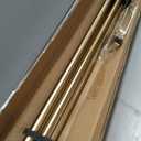 Warm Gold Double Curtain Rods 72-144" (6-12ft), Decorative Double Drapery Rod with Cap Finials, 1 Inch Front and 5/8 Inch Back Heavy Duty Double Window Rods, Adjustable Dual Curtain Rod Warm Gold