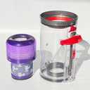 Upgraded 7.72in Large Dust Bin Replacement for Dyson V11 V15 SV14 SV15 SV22 Vacuum Cleaner,Canister Bin for Part No.970050-01 and No.965443-01 with 1 HEPA Filter,Restore Suction and Leak-proof (Red)