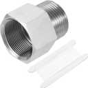 uxcell Pipe Fitting Reducing Adapter, 1" NPT Male x M33 Female 304 Stainless Steel Reducer Connector for Water Oil Air Pressure Gauge, Silver
