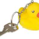 ArtCreativity Ducky Keychains for Kids, Set of 12, Key Chains with Yellow Duck, Accessories for Keys, Backpack, or Pocket Book, Keyholder Birthday Party Favors, Carnival Party Favors for Children