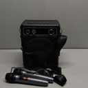 Karaoke Machine, Portable Bluetooth Karaoke Speaker with 2 Wireless Microphones, PA System for Adults Kids with LED Lights & Echo Adjustment, Supports TWS/TF/USB/AUX for Home Party (T03-2 MICS)